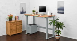 V2-Commercial Frame with 60" x 30" Bamboo Desktop