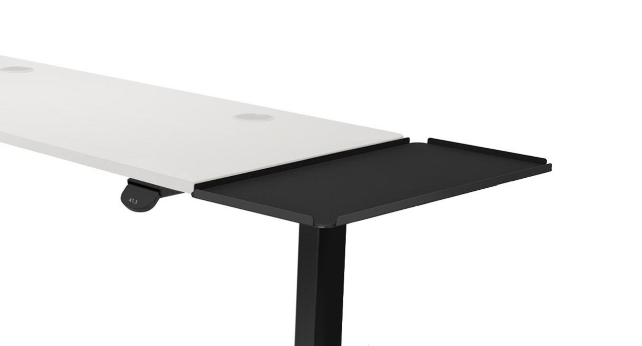 The Desk Extension attaches to the patented mounting points on UPLIFT V2 Standing Desk Frames in minutes