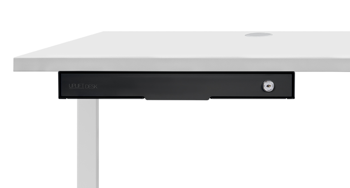 Slim Desk Drawer by UPLIFT Desk (shown in black)