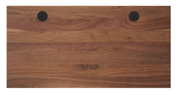 Walnut Custom Solid Wood Desktop with grommets