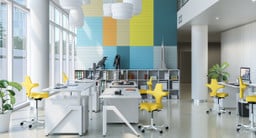 Capisco Chairs adjust along with standing workstations to allow a perched position like ergonomic stools