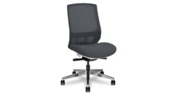 The Envoke chair can be used without the arms attached