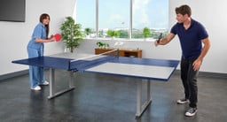 Go from meetings to matches in a flash with this 108" x 60" conference / regulation size ping-pong table