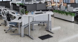 Concave arc curved office desk design brings you closer to your work