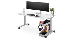 Provides ample legroom under desks or tables while still enhancing desk organization