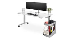 Sits nicely beside desks, tables, or file cabinets thanks to its slim profile