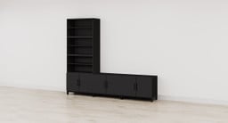 Black MoPac Storage Wall 2 configuration