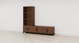 Walnut MoPac Storage Wall 2 configuration