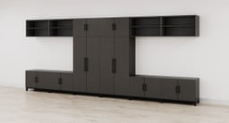 Ash Gray MoPac Storage Wall 6 configuration