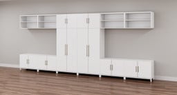 White MoPac Storage Wall 6 configuration