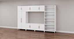 White MoPac Storage Wall 5 configuration