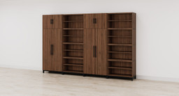 Walnut MoPac Storage Wall 1 configuration