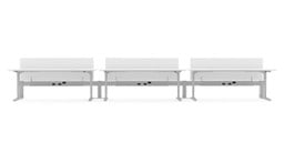 Updated design allows you to bench 80" desks together