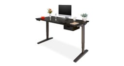 Black Bamboo UPLIFT Standing Desk with matching Black Bamboo Desk Drawer