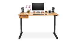 The standard Bamboo color of the Bamboo Desk Drawer closely matches standard UPLIFT Bamboo Desktops