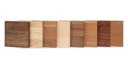 Purchase custom solid wood desktop samples to see tops firsthand before deciding