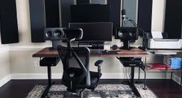 Walnut Wide Plank Solid Wood UPLIFT Standing Desk - Shared by Jake F.