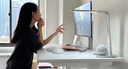 White Laminate V2-Commercial UPLIFT Standing Desk - Shared by Kaiti Y.