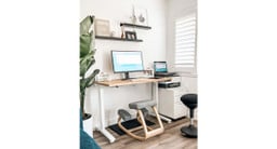 Maple Laminate UPLIFT Standing Desk with Kneeling Chair - Shared by Sierra N.