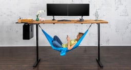 Attach the Under-Desk Hammock to V2 frames that are 72 inches and larger to enjoy your desk in a whole new way