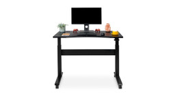 48" x 30" Black Eco Curve UPLIFT Pneumatic Standing Desk