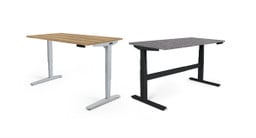 60" x 30" Fawn Cypress and Pewter Brush Custom Laminate Standing Desks