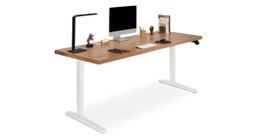 A classic oak solid wood office desk (80" x 30" White Oak Custom Solid Wood Desktop)