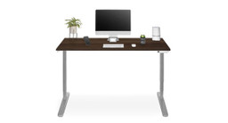 60" x 24" Walnut Laminate Clearance Standing Desk