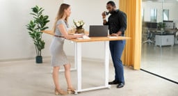 The Height Adjustable Conference Table has a lifting capacity of 535 lb