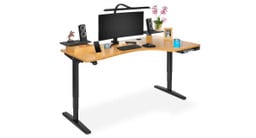 Bring your work closer with the UPLIFT Curved Corner Standing Desk