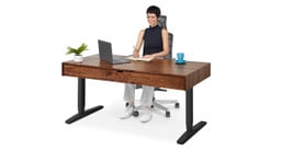 Plenty of room to stretch with 28" of legroom between side drawers on every desktop width