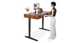 Free up valuable desktop real estate with the slide-out keyboard tray