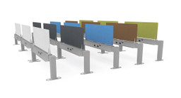 Reduce distractions and improve productivity by adding frosted acrylic or acoustic privacy panels