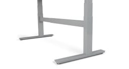 The lower stability crossbar on the UPLIFT V2-Commercial Frame helps provide a sturdy workspace at any height.