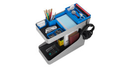 The Desk Organizer Set by UPLIFT Desk fits perfectly inside for the ultimate in desk organization