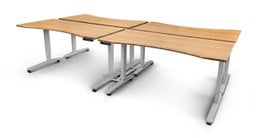 Bench four or more UPLIFT V1 Standing Desks together to create a collaborative workspace that provides flexibility and comfort