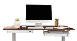 The Slim Desk Drawer can be configured with or without shelf brackets to create storage space above