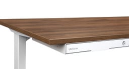 The Slim Desk Drawer only takes up 2" of vertical space underneath the desktop