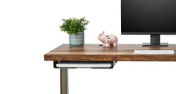 Industrial Style UPLIFT Desk Frame with matching Slim Under Desk Shelf