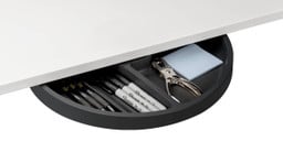 The UPLIFT Half Circle Desk Drawer features spacious storage compartments